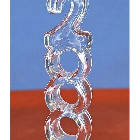 Birthday 2000 Millennium Champagne Flute Crystal Cristal D'arques France - Picture 13 of 13